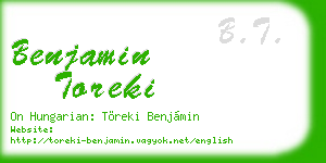 benjamin toreki business card
